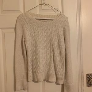 Banana Republic Cream Cable-Knit Sweater